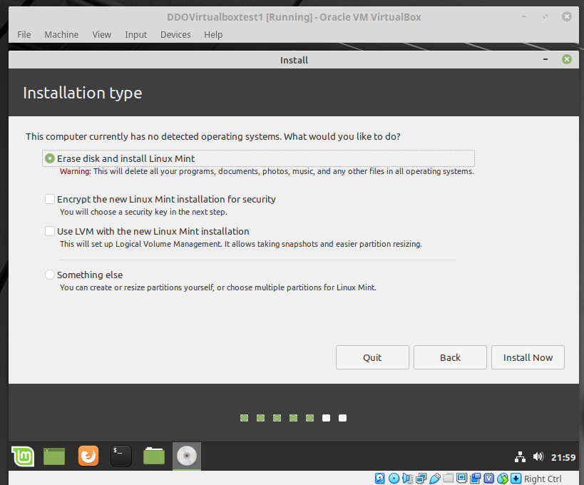 Linux Mint Erase and Install