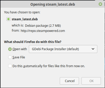 SteamInstallgdebi