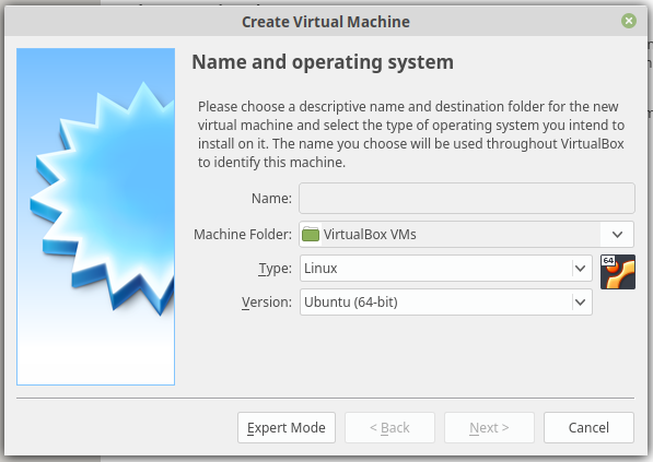 Virtualbox Create